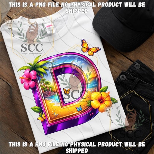 Tropical Alphabet PNG Bundle: Bright Summer Beach Letters (digital Download) - Etsy