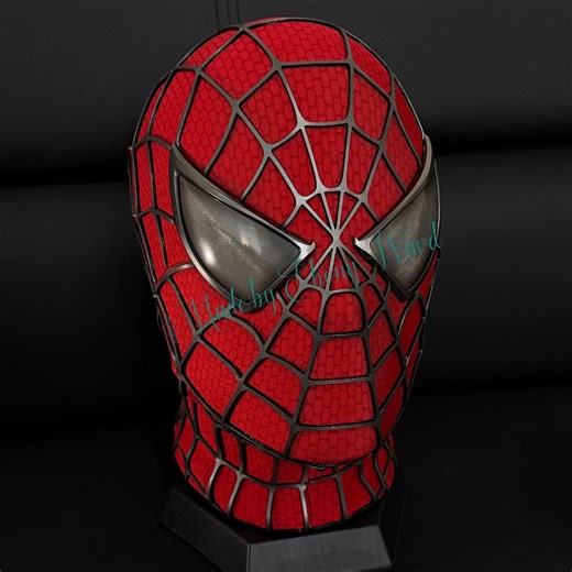 Custom Red Spider-man Mask With Faceshell and Magnetic Lenses. - Etsy