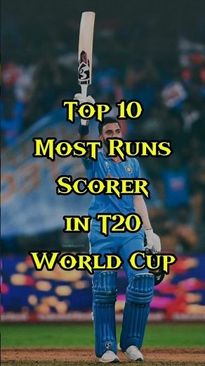 Top 10 Most Runs in ICC Men's T20 World Cup History | Highest Run Scorers in T20 WC #youtubeshorts