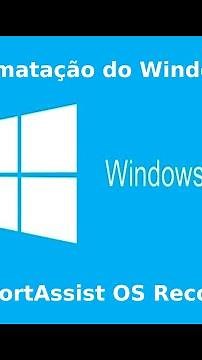 Restaure o sistema usando o Dell SupportAssist OS Recovery - formatação do Windows sem pendrive