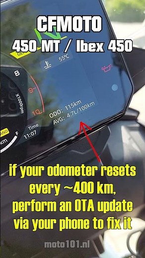 CFMOTO 450 MT Odo reset? Here is the fix! #ibex450 #odometer #shorts #reset