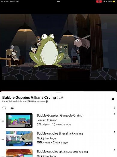 Bubble guppies fly crying!