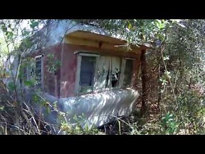 abandoned 1950's trailer home