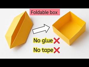 Origami box|No glue paper box|How to make paper box|No glue paper box|Paper craft|Foldable box