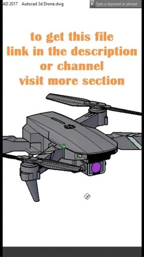 Autocad 3d drone project #shorts