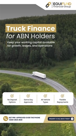 Many transport businesses with an ABN are paying cash for trucks without realising they could preserve cash flow. Running a transport business comes with seasonal income, operational costs, and unexpected expenses. Paying cash for new or used trucks can slow growth and strain working capital. Equifund works with ABN holders to provide truck finance tailored to your business, allowing you to: ✅ Keep cash for wages, fuel, and operations ✅ Upgrade or replace trucks faster ✅ Access finance for truck