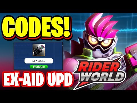*NEW* ALL WORKING EX-AID UPDATE CODES FOR RIDER WORLD! ROBLOX RIDER WORLD CODES