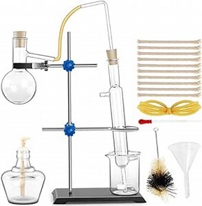 100ml Distillation Apparatus for Home New Glass Distiller Oil Moonshine Alcohol Distiller Chemistry Lab Glassware Kit Glass Distilling with Flask Essential Oil Extraction Maker Organic Chemistry: Amazon.com: Industrial & Scientific