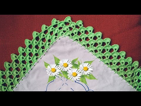 PUNTILLA NUM 499 DE UNA VUELTA PASO A PASO#crochet #arte #tejidos #manualidades #manteles #parati