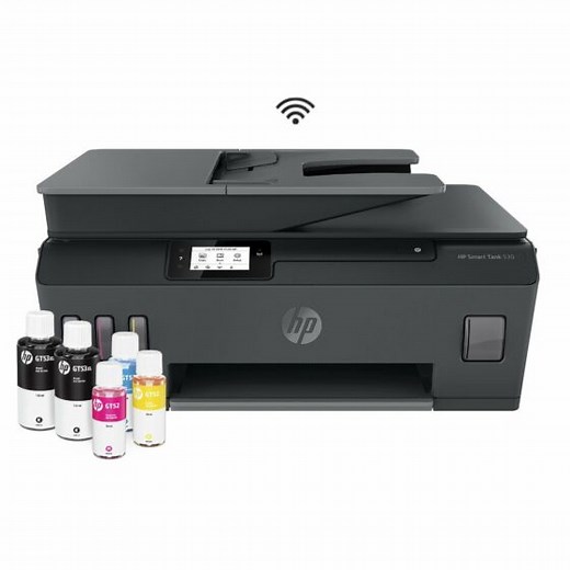 Impresora Multifuncional HP Smart Tank 530, Tinta Continua, Color, Wi-Fi, Smart App, ADF Alimentador Automático (4SB24A)
