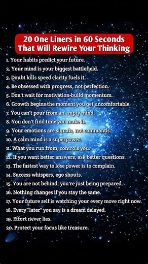 #20 one liners to live by