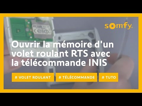 How to open the memory of an RTS roller shutter with the INIS remote control? | Somfy