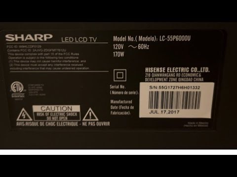 Sharp lc-55P6000U only displays logo and doesn’t power on fix.