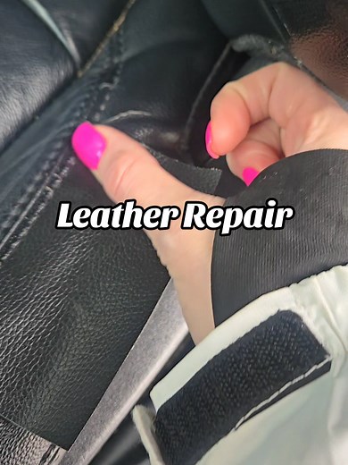 Leather Car Seat Repair Made Easy with Adhesive Tape