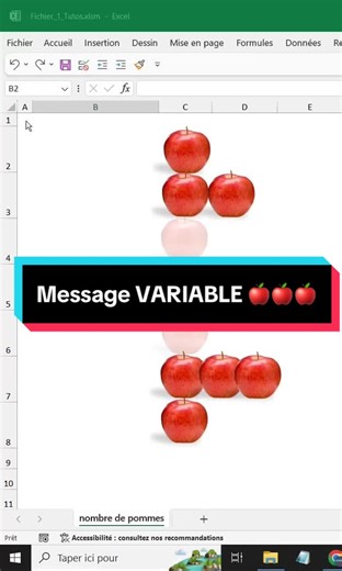 Afficher un message dynamique dans Excel facilement