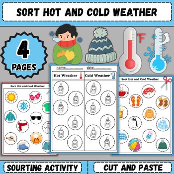 Sort Hot and Cold Weather | Weather Sorting Activity | Early Learning Science