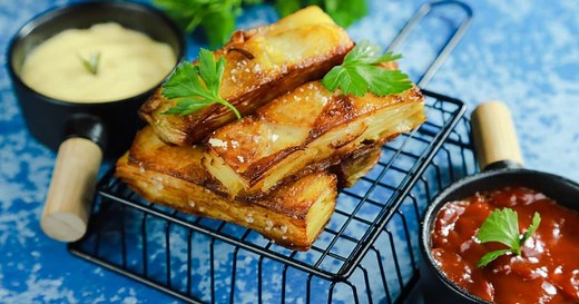 Roasted Garlic Potato Terrine (Pave)