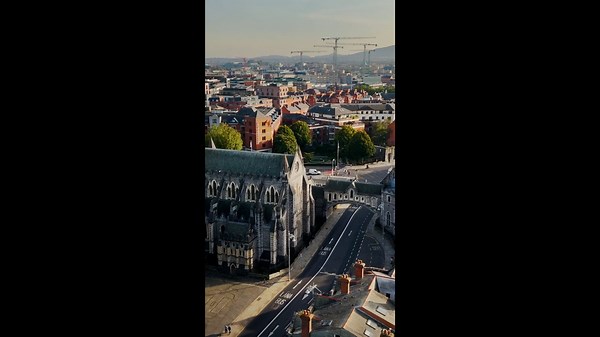 Dublin from Above: A Drone's View of Historic and Modern Fusion.
