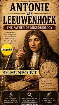 Antonie van Leeuwenhoek | The Man Who Discovered Microorganisms 🔬#Microbiology #Hunpoint