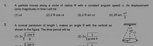 A conical pendulum of length L makes an angle \theta with the ... | Filo