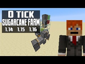 0 TICK SUGARCANE FARM TUTORIAL! | MineCraft 1.14/1.15 (1.16 Nerfed)