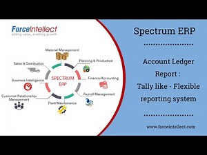 Spectrum ERP - Account Ledger Report : Robustness of ERP and Tally like flexible reporting system
