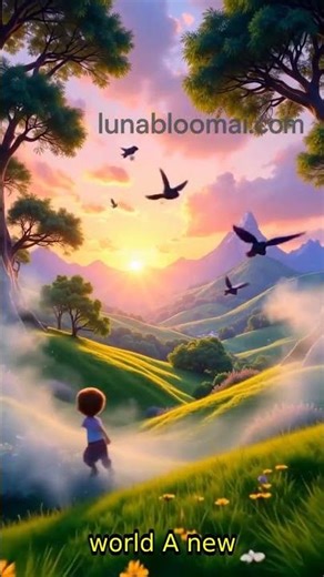 Wake Up to Magic: Stunning Cartoon Sunrise Adventure Animation!