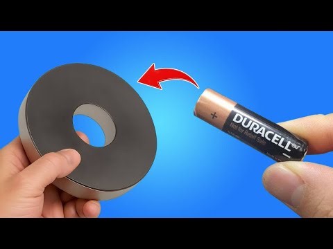 Never Buy AA Batteries Again! Place the old battery near the magnet and enjoy!