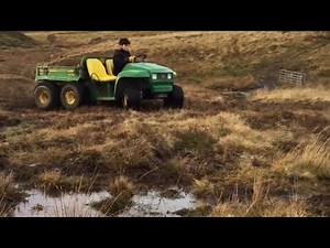 Off-roading in a diesel 6x4 John Deere gator