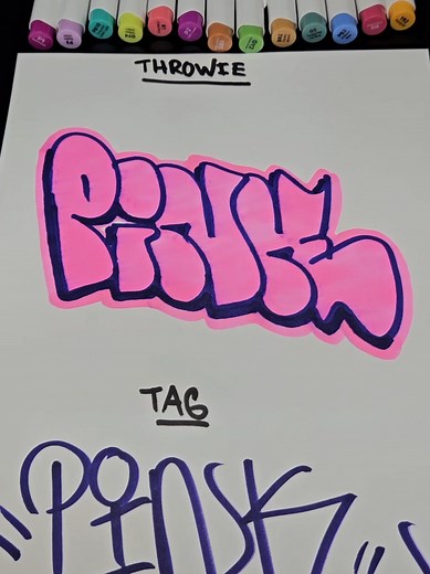How to do a graffiti bubble letter throwie #graffiti #graffititag #graffitistyle #graffitiart #throwie #graffititutorial #