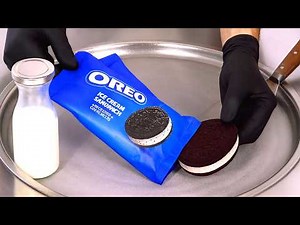 Oreo Ice Cream Sandwich Turns Into Ice Cream Rolls | Satisfying Visual ASMR