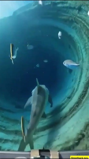 A Shark’s POV Around the Great Blue Hole Finds a Strange Underwater Tunnel