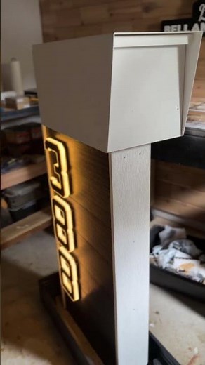 Modern Custom Composite Mailbox | Black Structure with White Edges | Luxury Curb Appeal