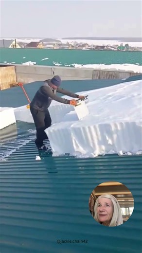 Cut The Heavy Snow On Your Roof #howto #diy
