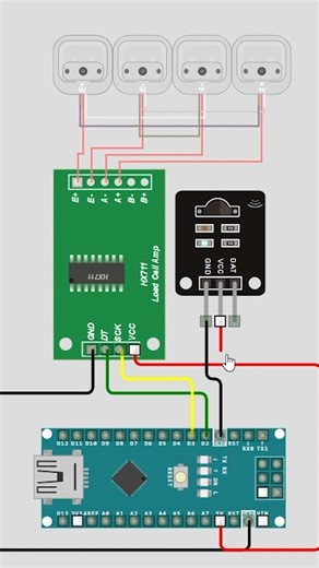 HX711 Load Cell + IR Sensor Setup 📡 | Arduino Nano #shorts