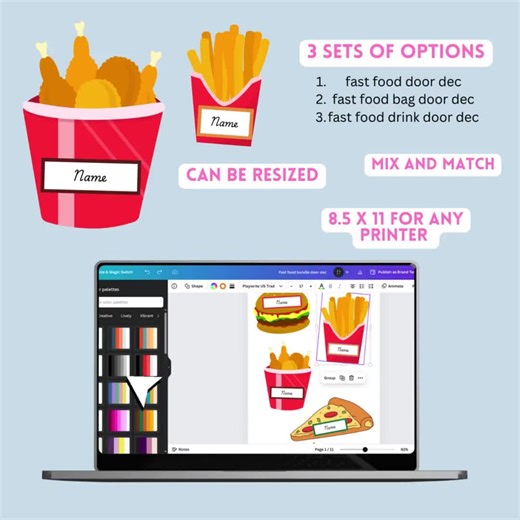 RA Door Decs: Fast Food Bundle - Etsy