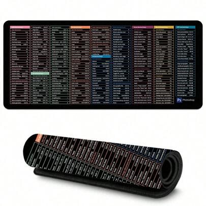 1pc Extra Large Gaming Desk Mat - Big Office Mouse Pad, PS Cheat Sheet Desk Mat, PC Office Spreadsheet Keyboard Pad, Back To School Gift, This Extra Large Mouse Pad Can Be Used As A Desk Mat, Study Mat Or Keyboard Mat, Suitable For Gaming, Home And Office Use. Office Desk Accesorries Desk Accesorries Office Supplies Office Accessories Mousepad Study Table Mouse Pad For Desk Desk Decor | SHEIN