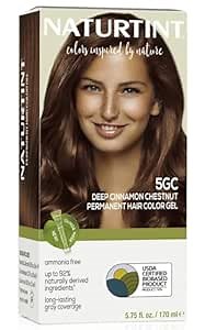 Naturtint 5GC Deep Cinnamon Chestnut Permanent Hair Color (Pack of 1), Ammonia Free, Vegan, Cruelty Free, up to 100% Gray Coverage, Long Lasting Results (Packaging may vary)