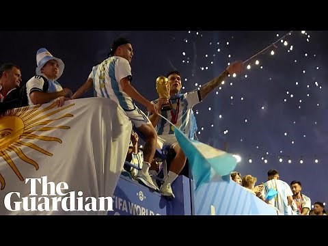 Argentina celebrate World Cup win with open-top bus parade in Qatar