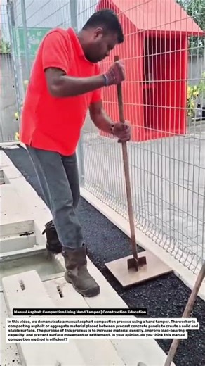 Manual Asphalt Compaction Using Hand Tamper | Construction Education.