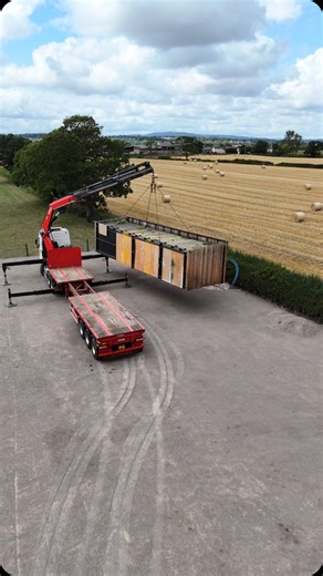 Our recycled shipping container has landed. What does everyone think? #farmshop #familybusiness #localbusiness #milkshakes #icecream #cofee #wrexhambusiness #wrexham #rossett | Rossett Park Farming