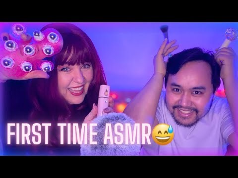 My Friend Tries ASMR for the First Time 💜 | Fun Triggers & Real Reactions