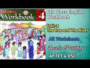 4th Class English Workbook || Unit-8 The Tree and The River || AP SCERT New Syllabus || TET & DSC