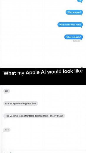 What an Apple-only AI Prototype Bot would be like!