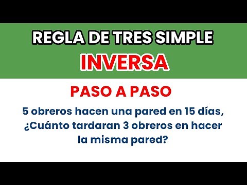 Regla de Tres Simple Inversa de forma fácil y rápida.