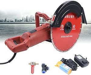 Concrete Saw Concrete Cut Off Saw Pro Concrete Tools High-Precision Cutting Easy for Use Concrete Saw Cutter (3800r/min 14''Electric Concrete Saw)