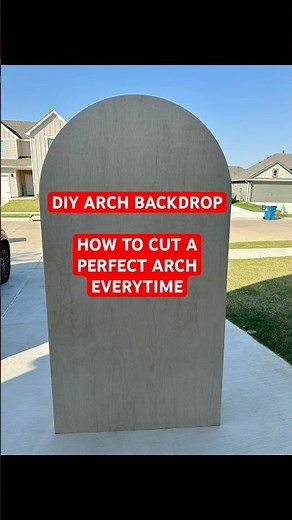 DIY Arch Backdrop Hack! Cut the perfect round arch every time! 🪚💡 Drop your questions below! 🙌