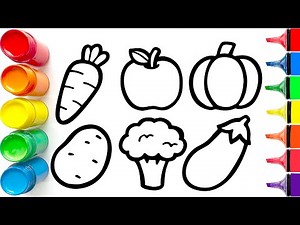 How to Draw Healthy Vegetables | Easy Step by Step Tutorial