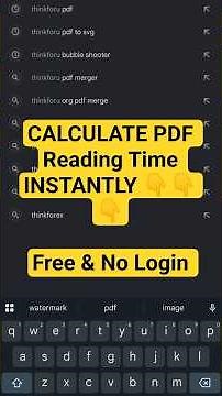 How to Calculate PDF Reading Time on Mobile (FREE) ⏱️