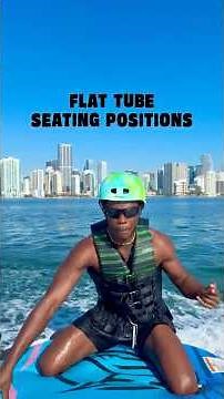 Learn the main seating positions of the Flat Towable Tube from Pro Tuber Peter #tubing #watersports